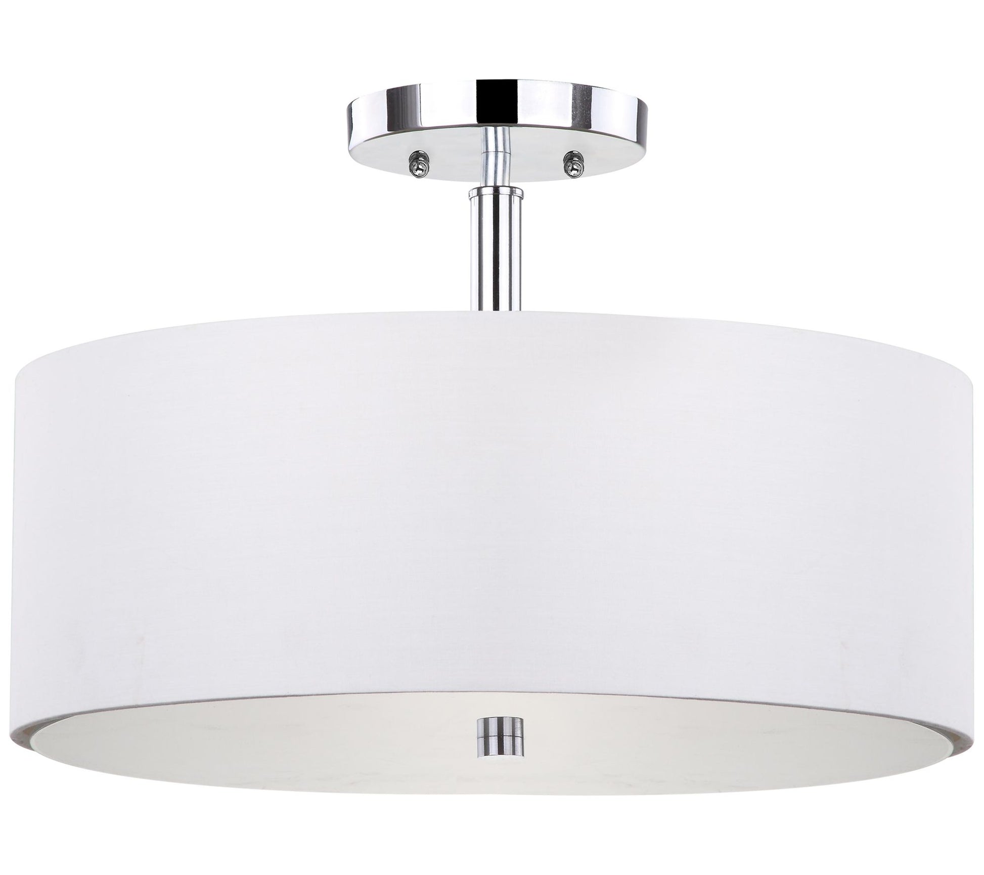 Clara 3 Light 16" Diam Semi Flush Drum Light bySafavieh