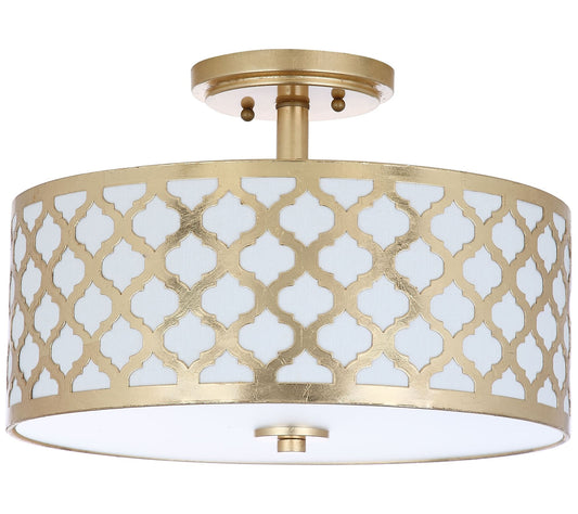 Safavieh Kora Quatrefoil 15" Flush-Mount Ceiling Lamp