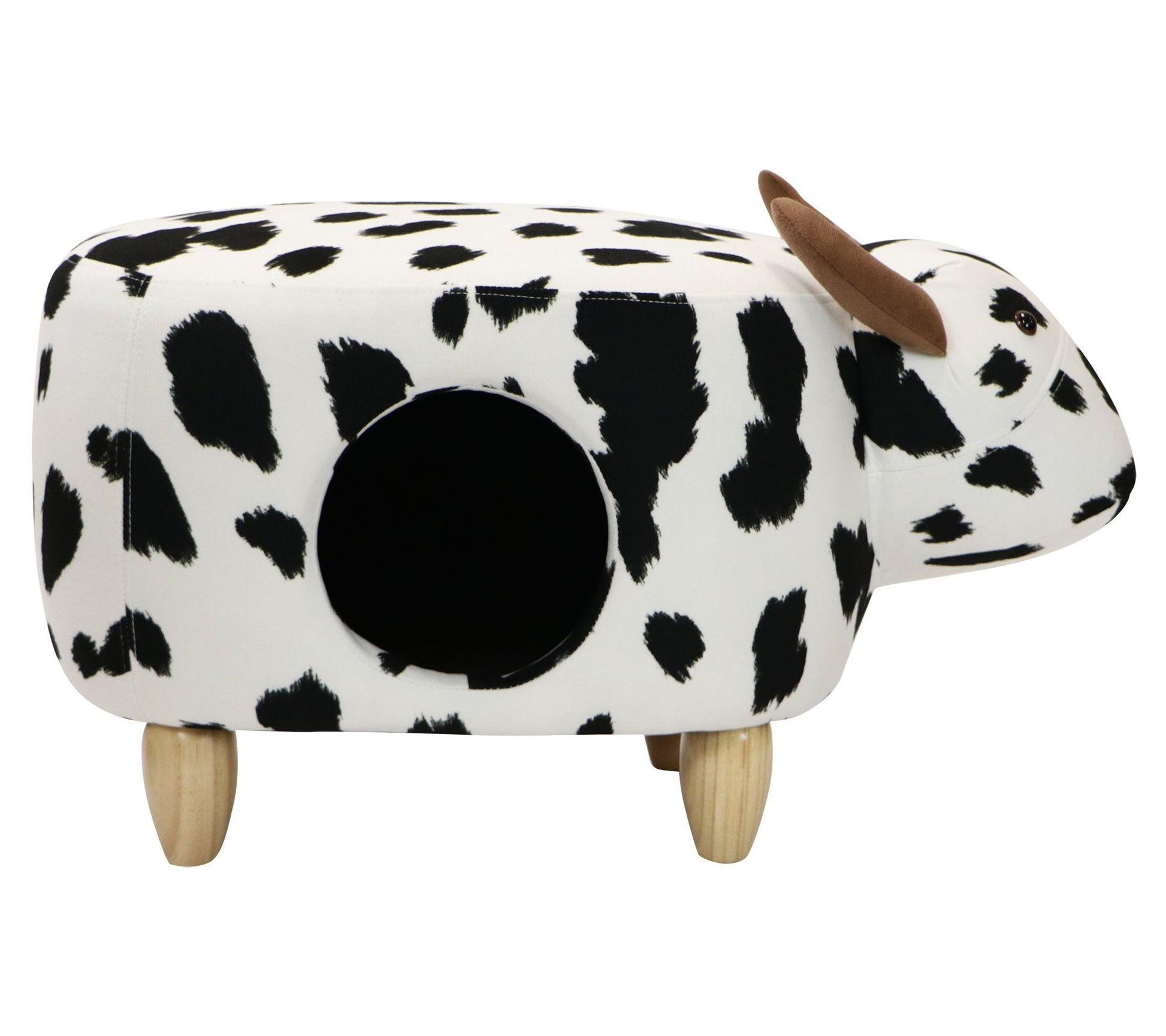 Critter Sitters 16" Seat Height Cow Shape Pet House Ottoman