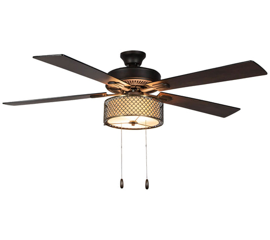 River of Goods 52"W Bronze Waved LED Ceiling Fan