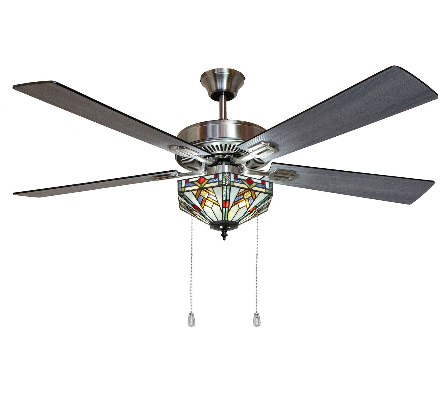 River of Goods 52"W Mission Stained Glass LED Ceiling Fan