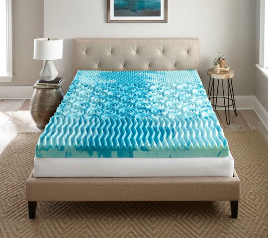 Henredon 4" Twin XL Cooling Gel Memory Foam Mattress Topper