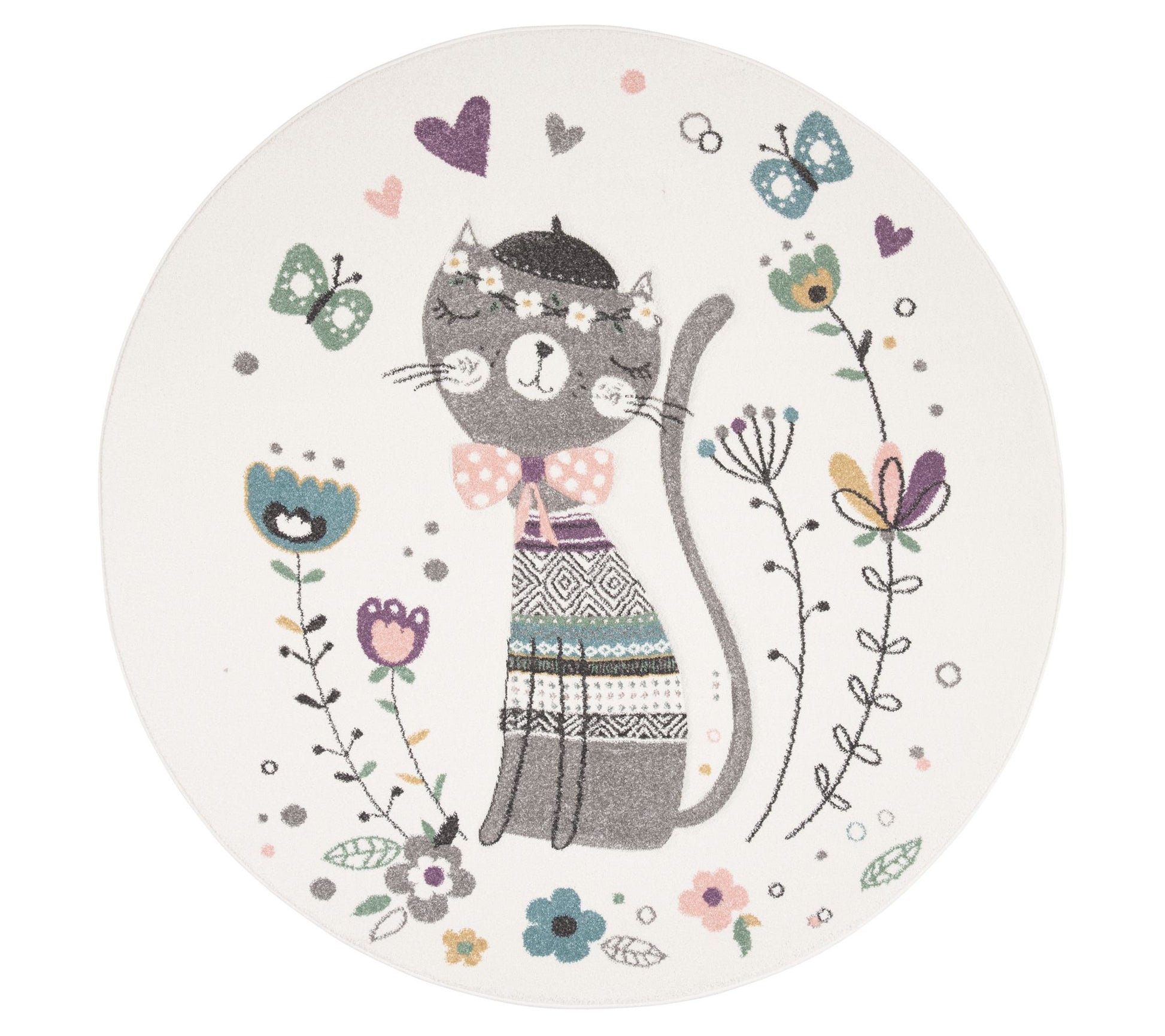 Carousel Kids 187 Collection 5'3"Diam Round Rug