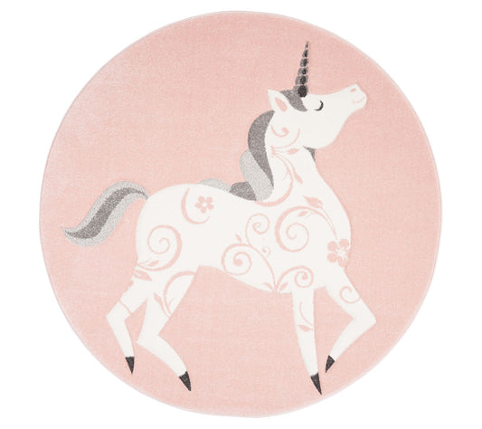 Carousel Kids 163 Collection 6'-7" X 6'-7" Round Rug