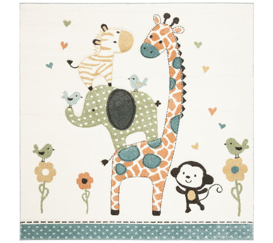 Carousel Kids 120 Collection 5'-3" X 5'-3" Square Rug