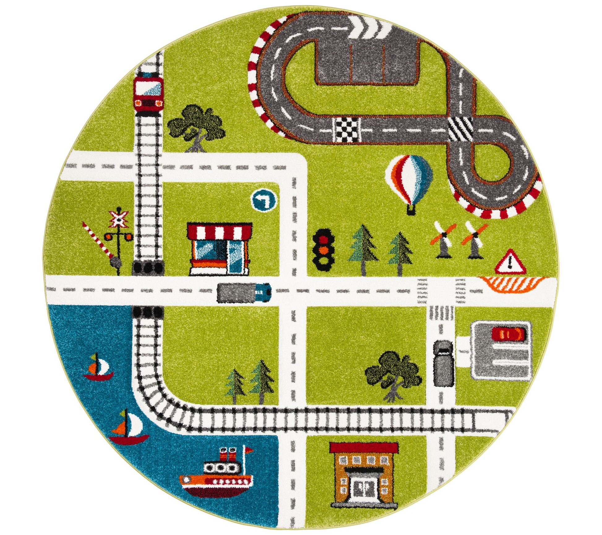 Carousel Kids 192 Collection 5'-3" X 5'-3" Round Rug