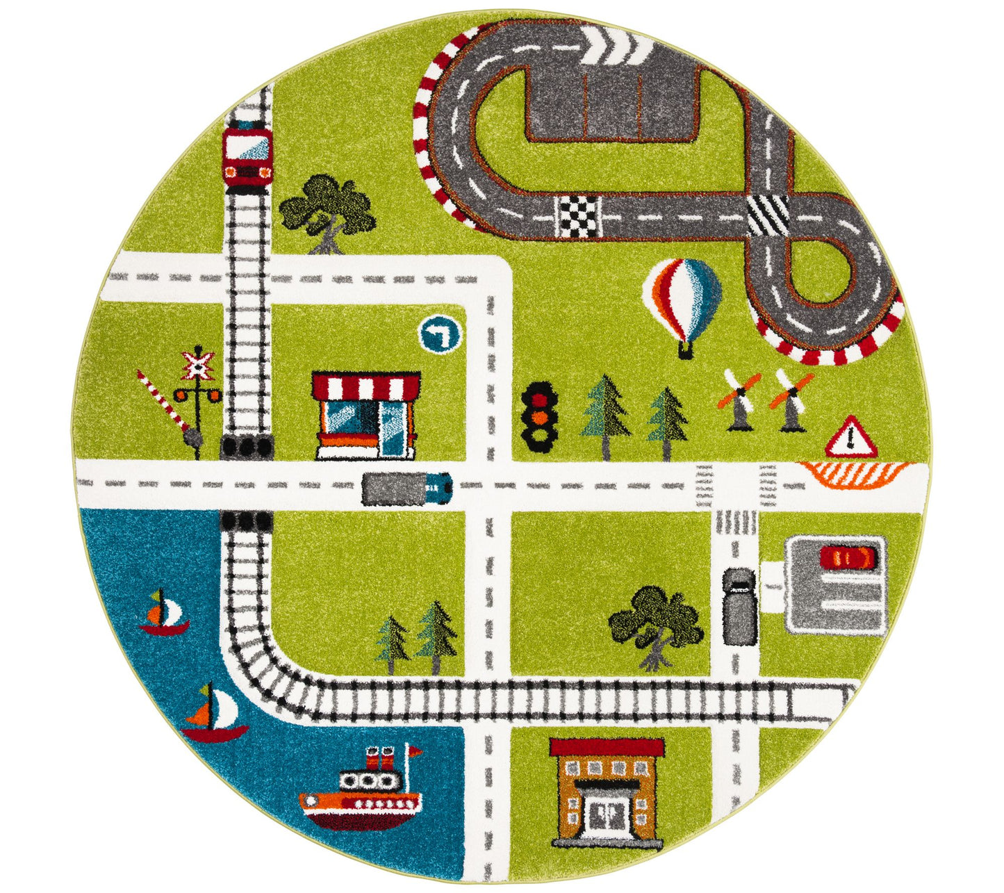 Carousel Kids 192 Collection 6'-7" X 6'-7" Round Rug