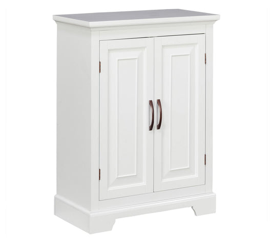 St James Freestanding Floor Cabinet 2 Doors with White Finish