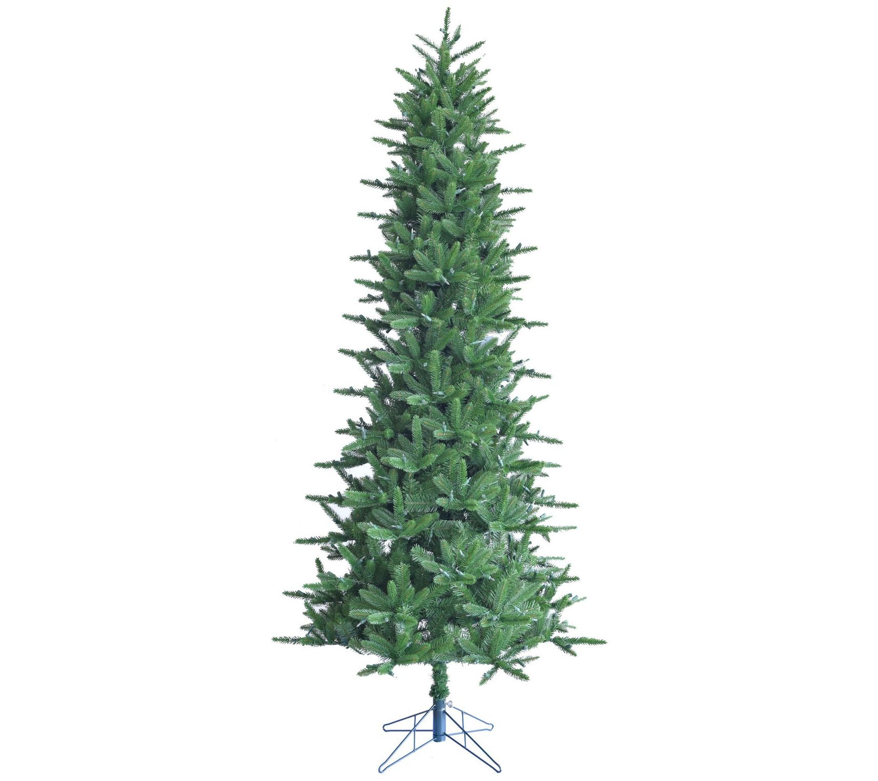 Fraser Hill Farm 7.5' Carmel Pine Slim Faux Christmas Tree