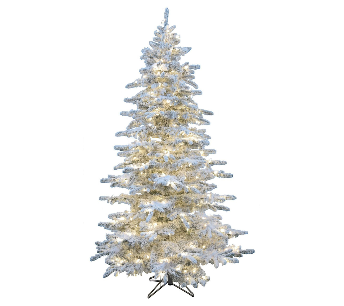 Christmas Time 6.5-Ft Silverado Pine White Floc ked Slim Tree