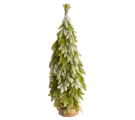 Nearly Natural 35" Snow Flocked Down Swept Christmas Tree