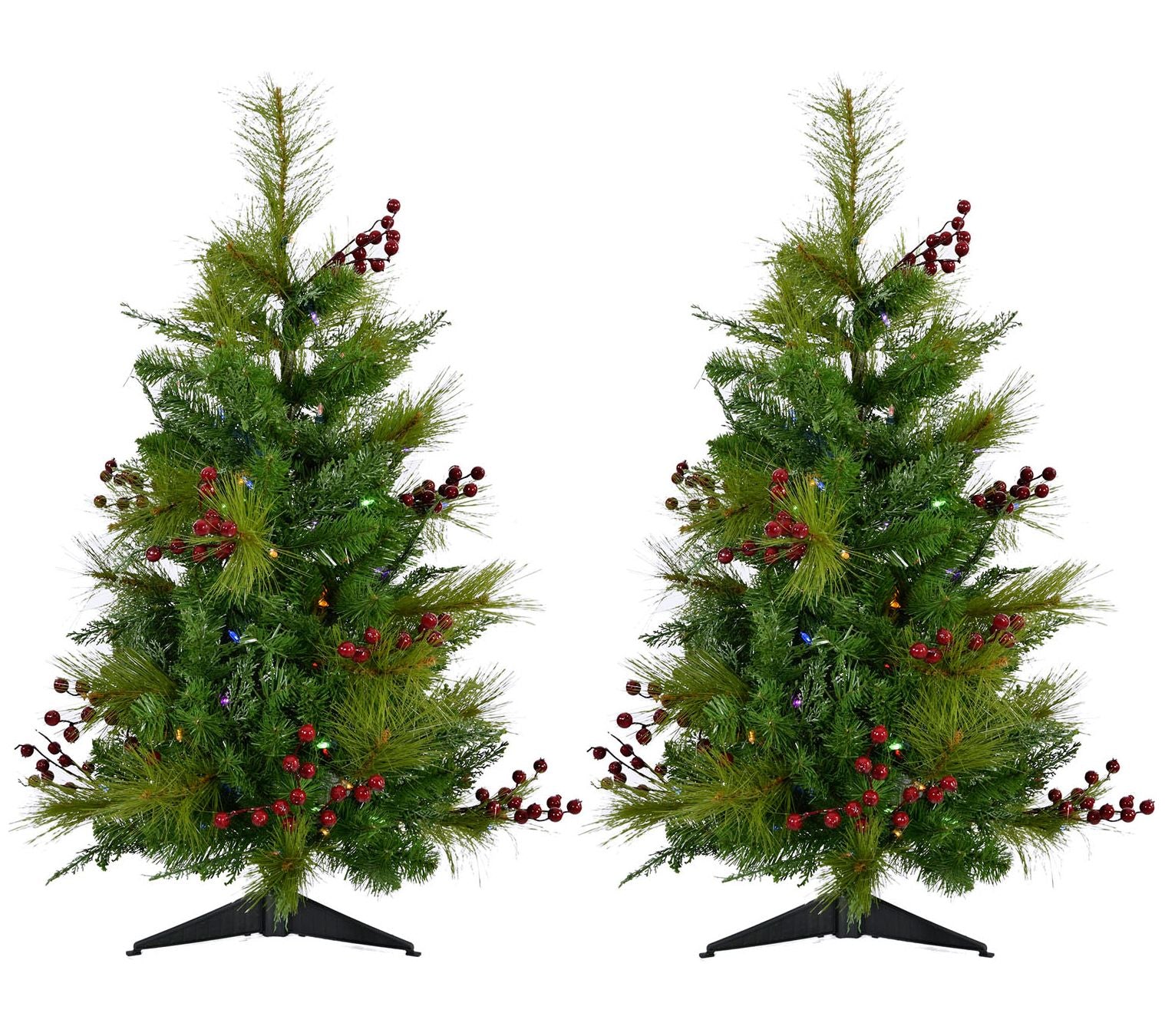 Fraser Hill Farm Set of Two 3-Foot Pine Artificial Trees