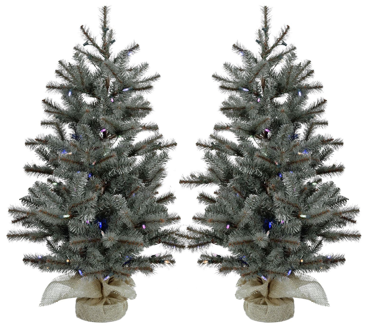 Fraser Hill Farm Set of Two 3 Ft. Heritage Pine Artificial