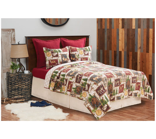 Bryson Retreat King 3 Piece Cotton Quilt Set byValerie