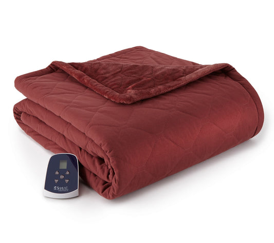 Micro Flannel Reverse to Ultra Velvet Electric Throw