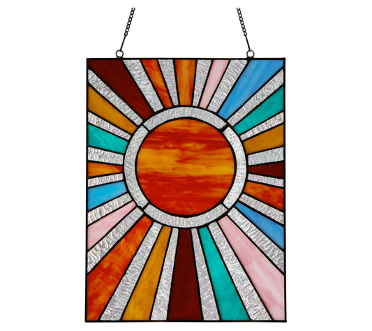 River of Goods 14.5"H Sunburst Stained Glass