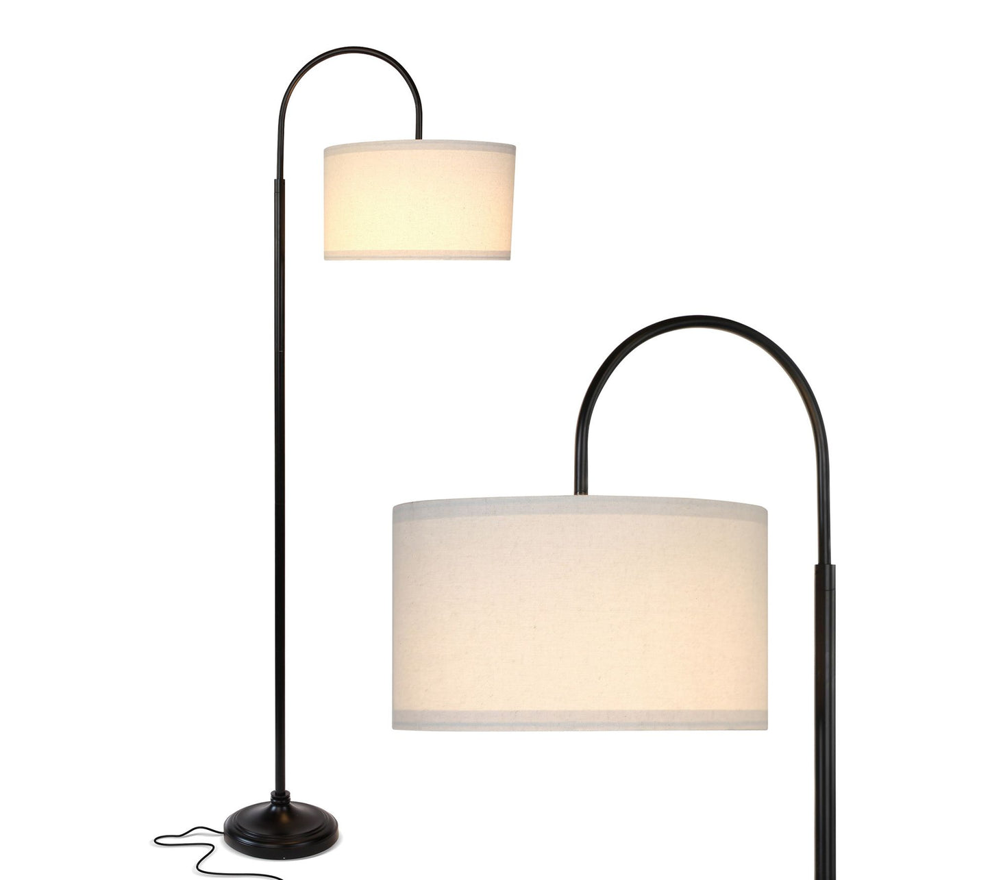 Brightech Nora 68"H Classic Black LED Arc FloorLamp