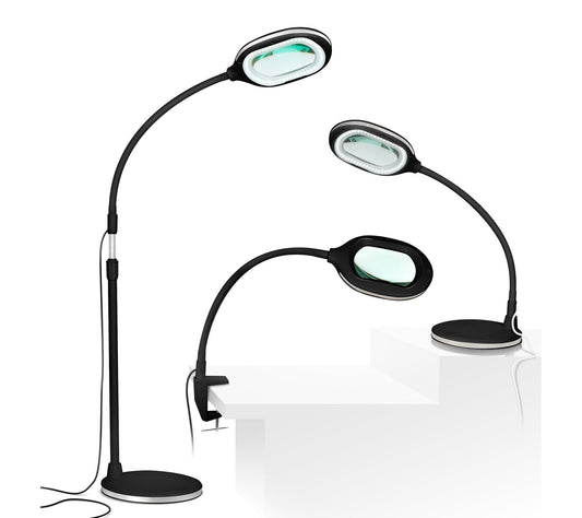 Brightech Lightview 3-in-1 LED Magnifier Floord Desk Lamp