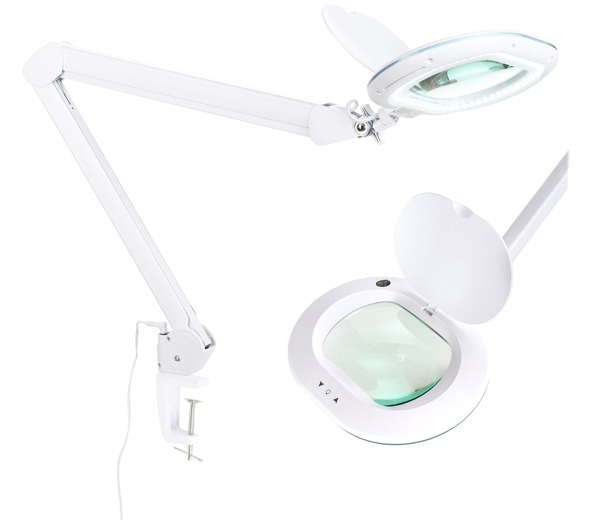 Brightech Lightview Dimming XL LED 225% Magnifier Clamp Lamp