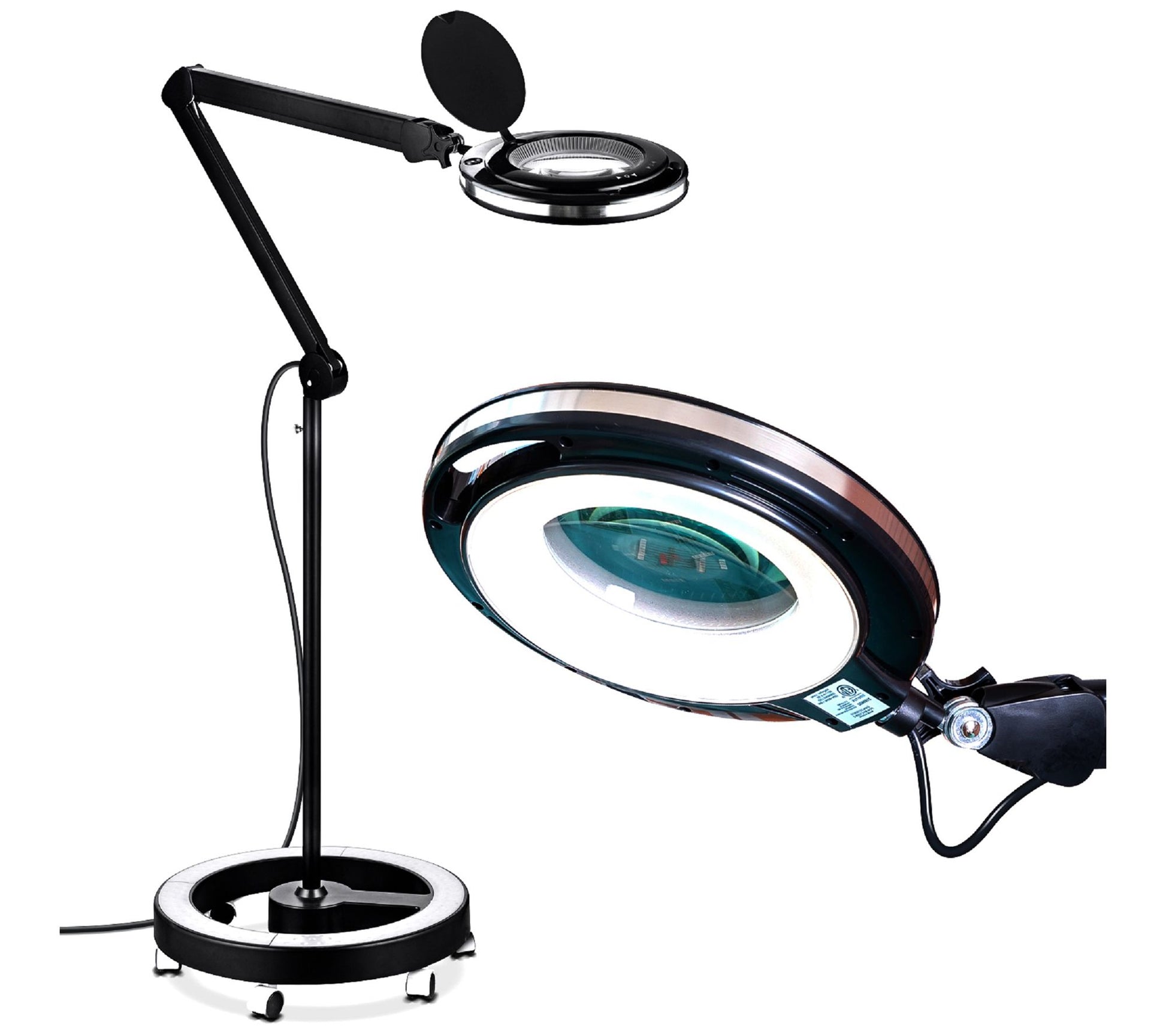 Brightech Lightview Rolling Base LED 175% Magnifier Floor Lamp
