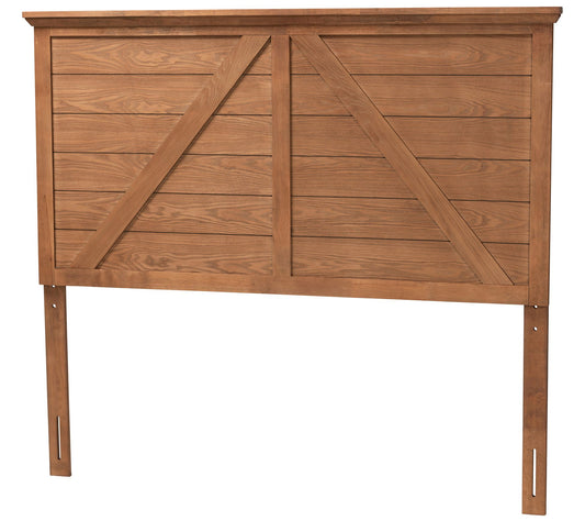 Yorick Ash Walnut Finished Wood Queen Size Headboard
