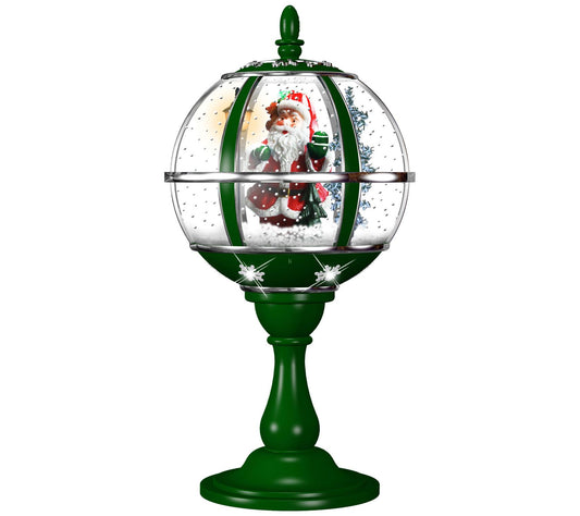 Christmas Time 23-In. Tabletop Musical Snow Glo be with Santa