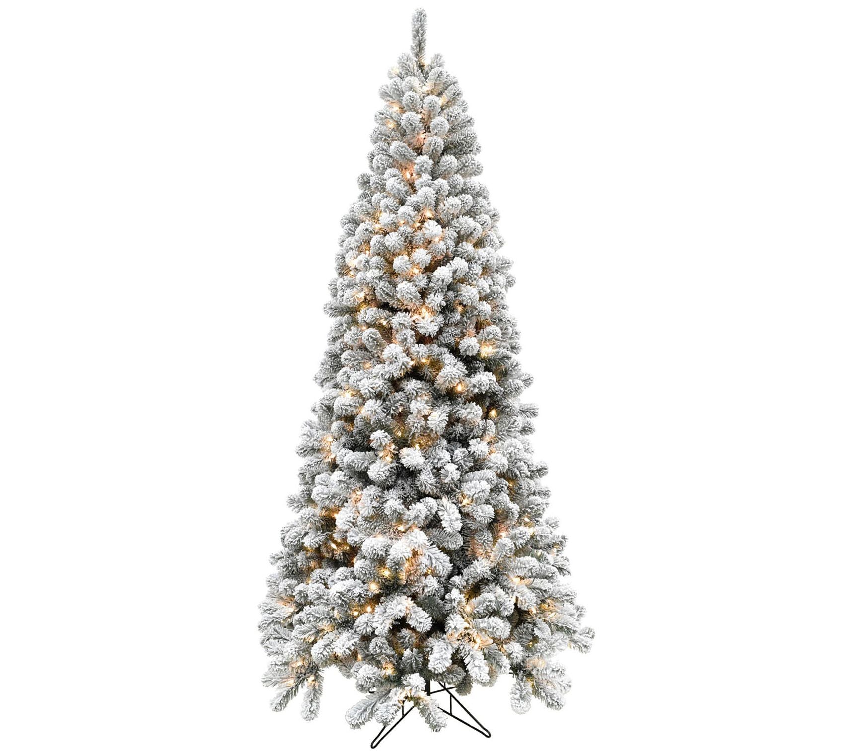 Fraser Hill Farm 6.5-Ft. Flocked Silverton Fir Christmas Tree