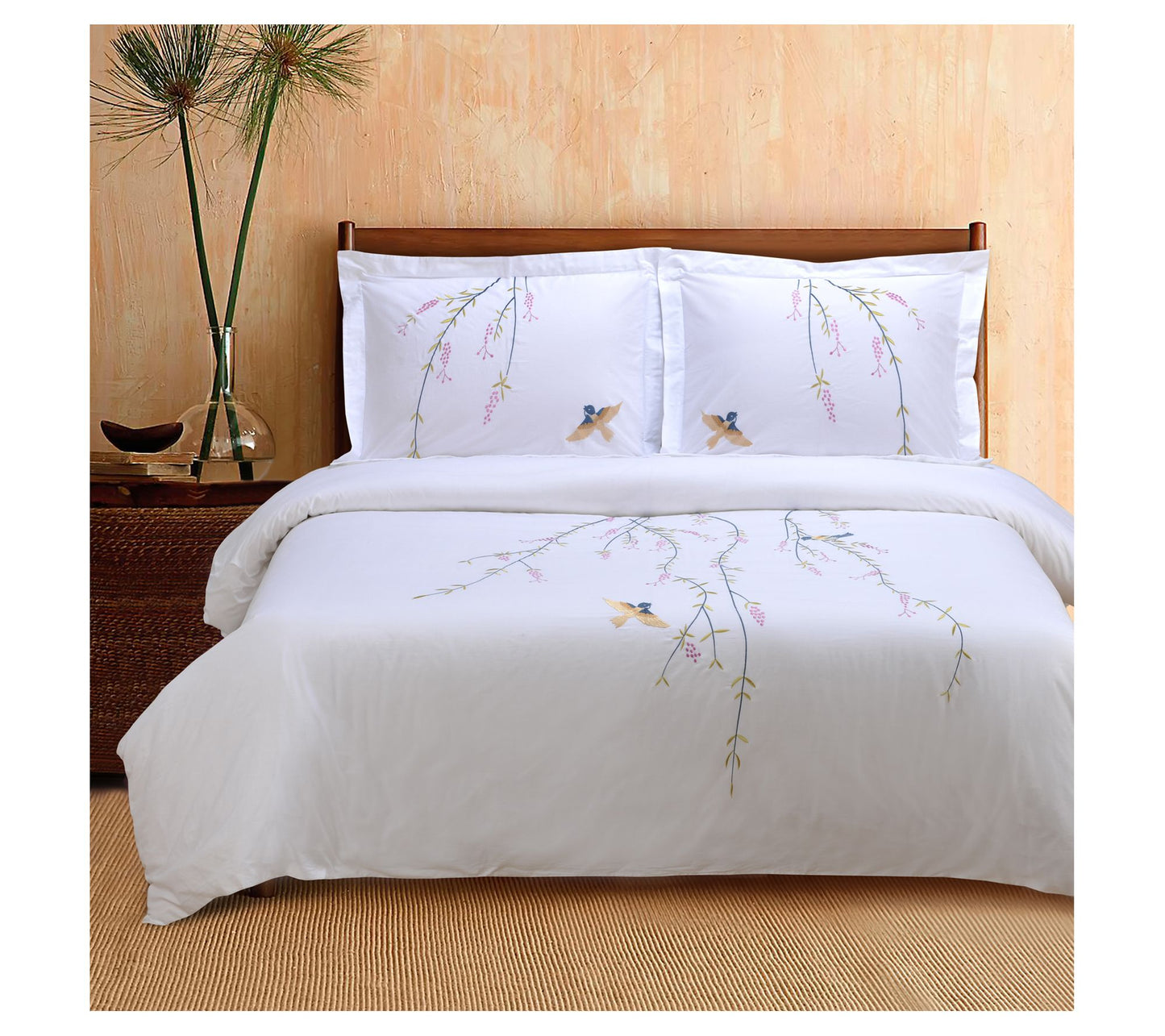 Superior 3-Piece Spring Cotton Duvet Cover Set,Full/Queen