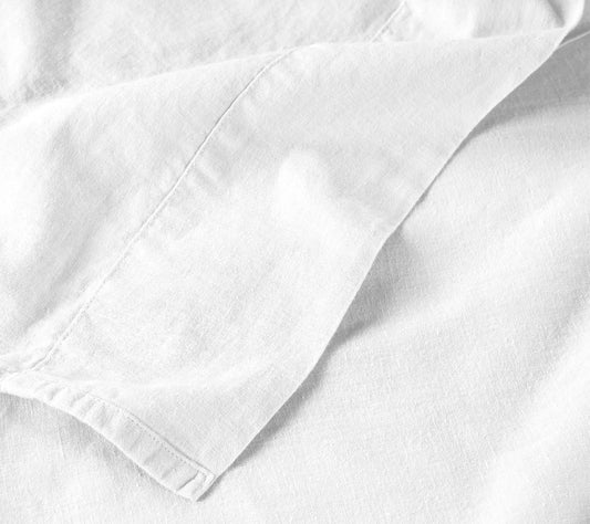Superior Cotton Linen Blend Deep Pocket 4PC Sheet Set, Queen