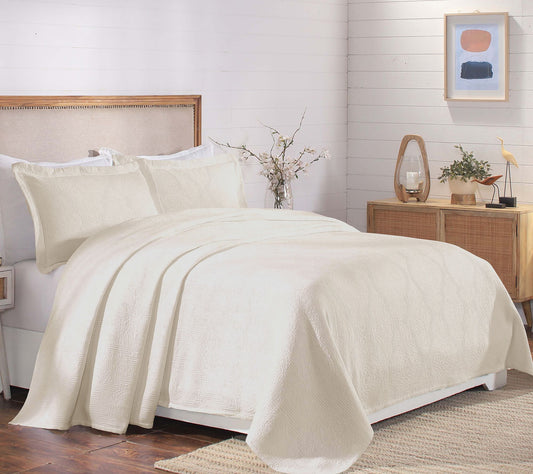 Superior Victory Cotton Matelasse Weave Bedspread Set- King