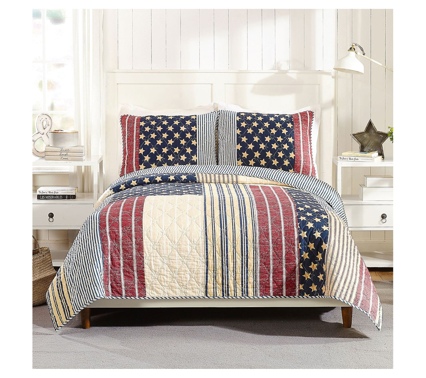 Americana 3-Piece Full/Queen Quilt Set