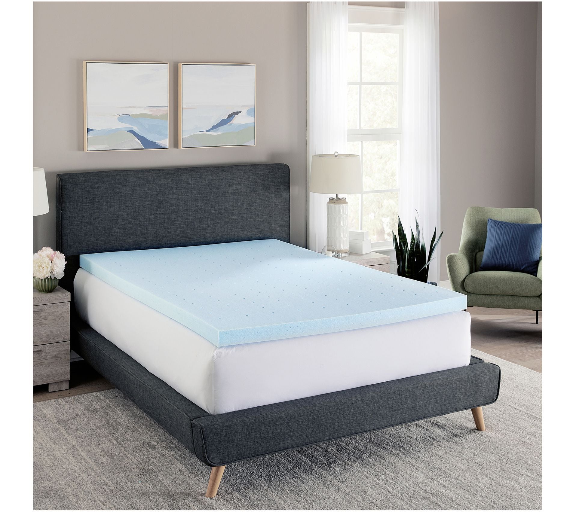 Bodipedic 3" Gel-Infused Memory Foam Mattress Topper, Cal King