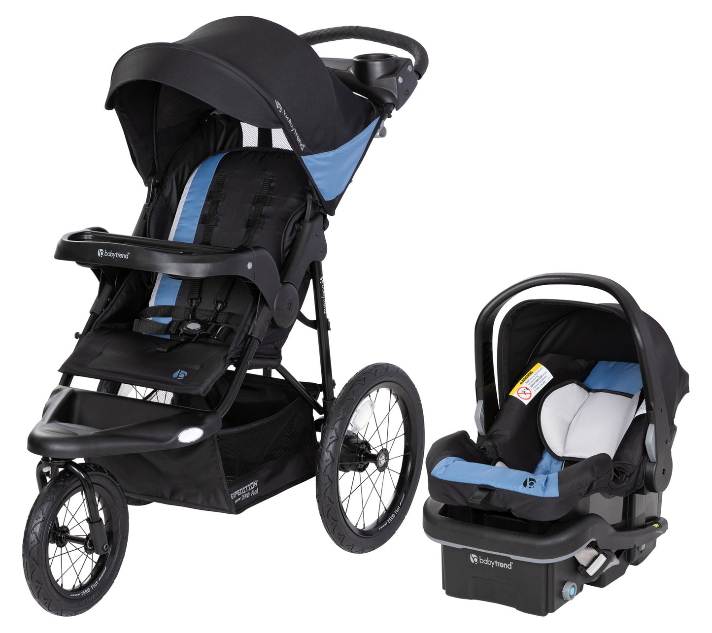 Baby Trend Expedition Zero Flat Jogger Travel System w/ LEDs