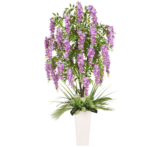 Puleo International 6 ft. Artificial Wisteria Tree with Pot