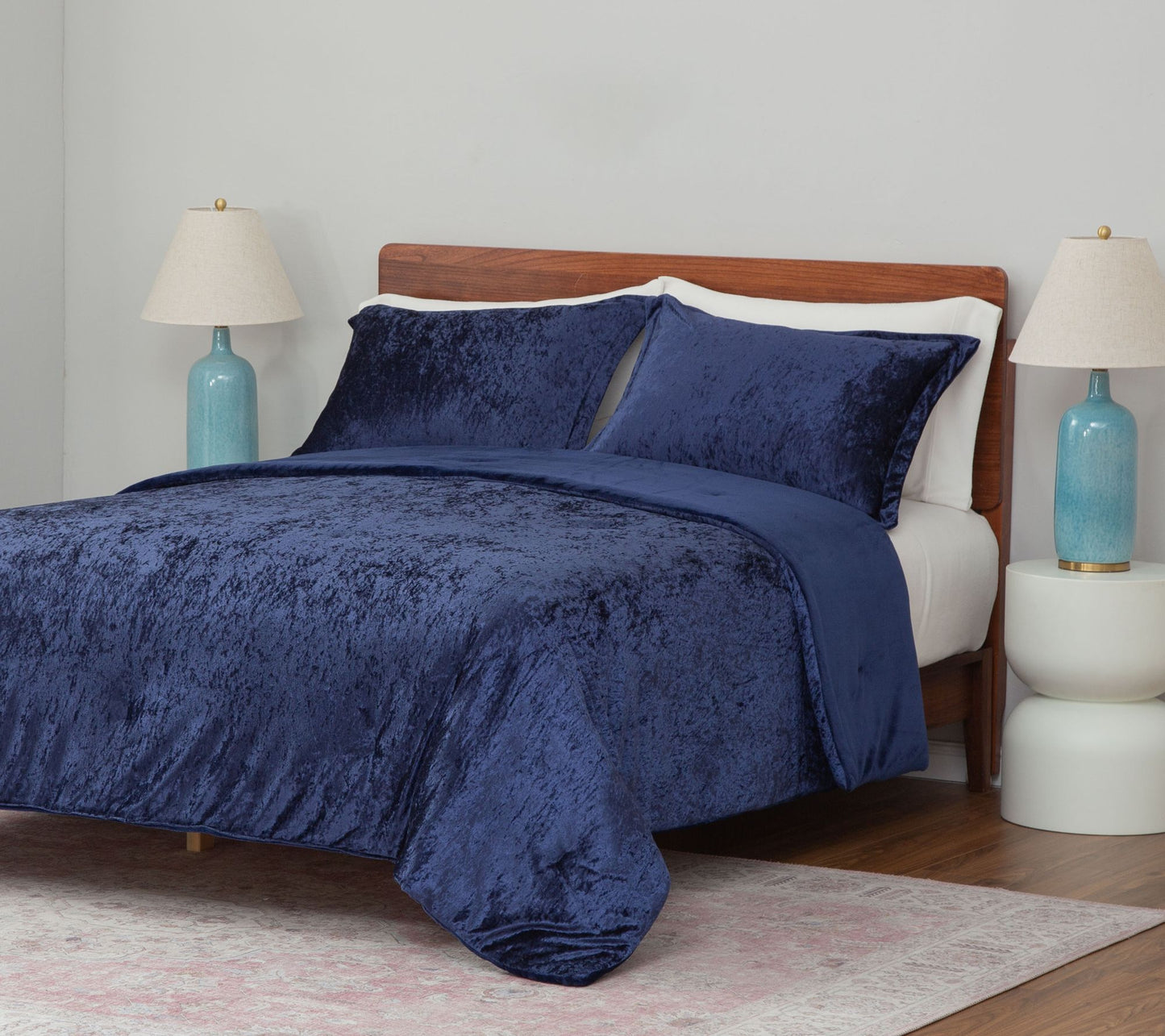 Berkshire Crushed Velvet Coverlet & Shams Set- Full