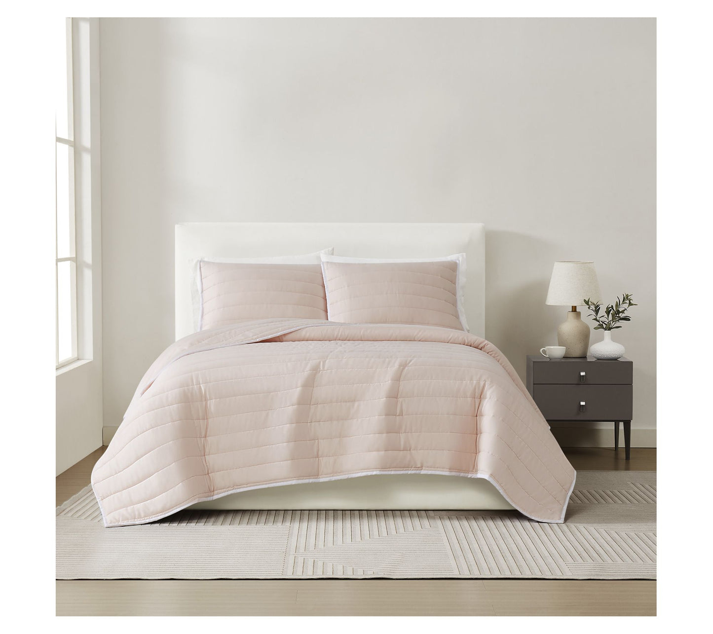 Christian Siriano NY Cotton Sateen King 3pc Quilt Set