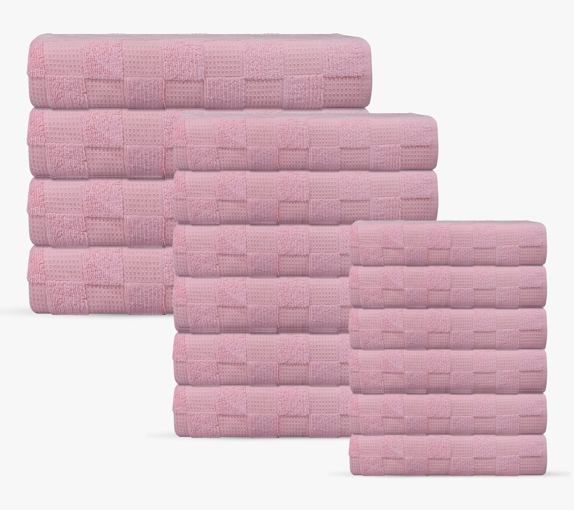 Depera Home Waffle Terry 16 pcs Turkish TowelsSet