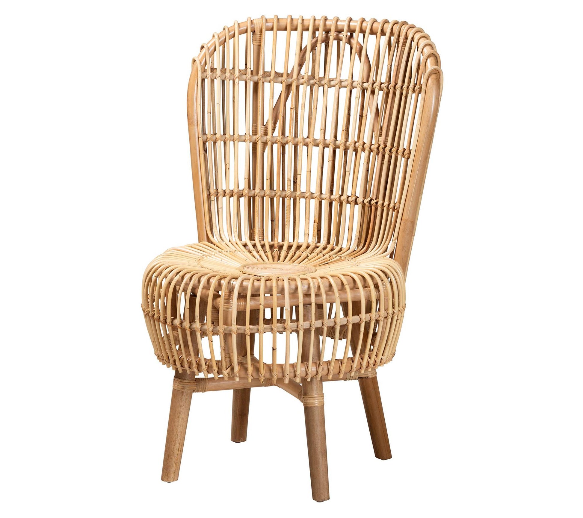 bali & pari Nagoya Natural Rattan Tall Lounge Chair