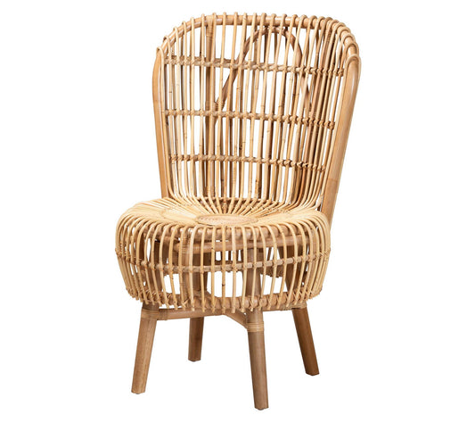 bali & pari Nagoya Natural Rattan Tall Lounge Chair