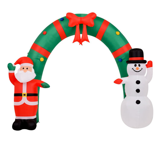 Fraser Hill Farm 8-Ft. Tall Walkway Arch w/ Santa Claus and Sn