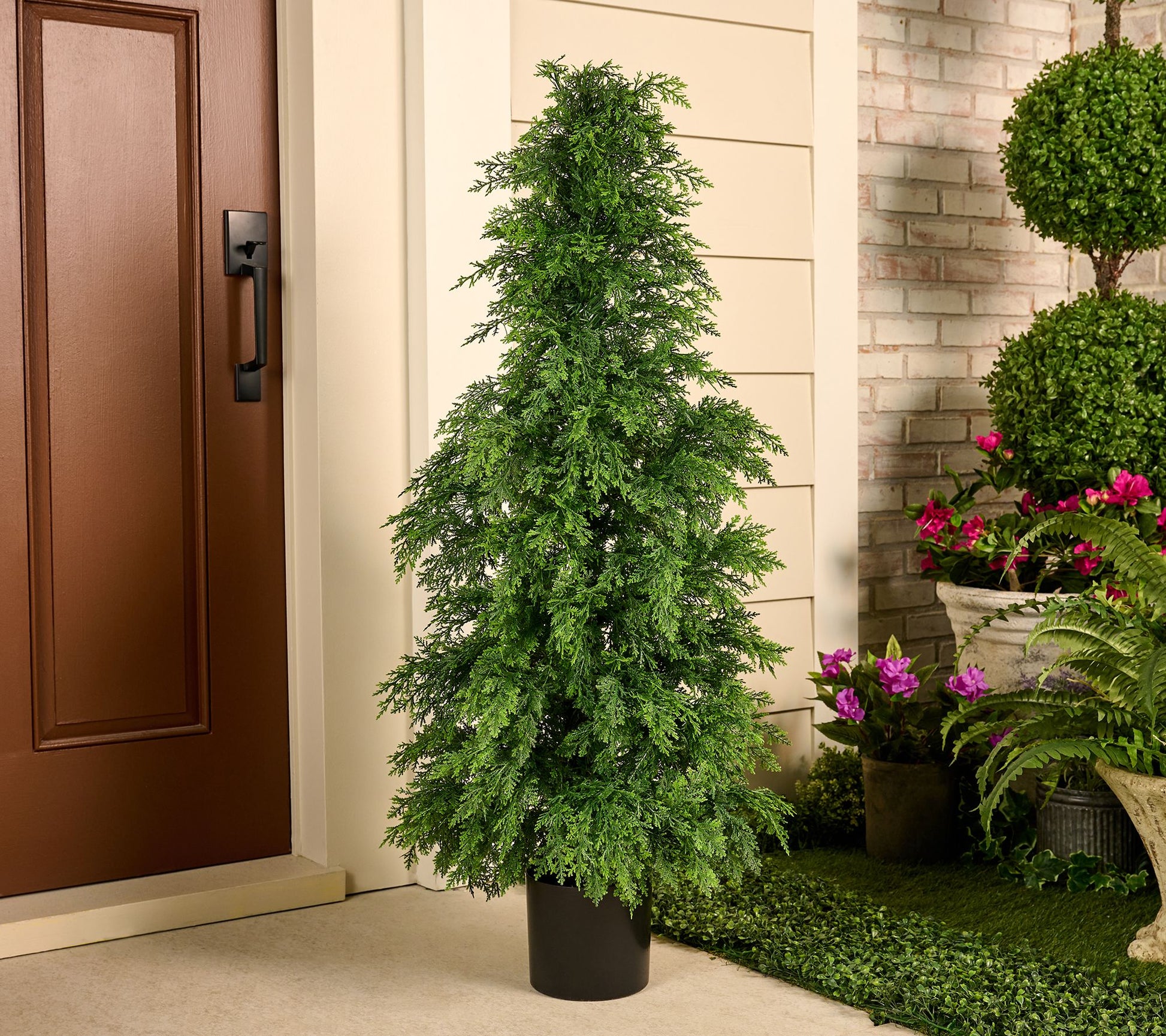 4' Downswept Indoor/Outdoor Faux Cedar Tree by Kim Gravel