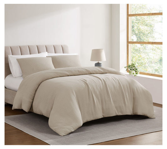 Cannon Heritage Cotton Waffle 3-Piece Full/Queen Duvet Set