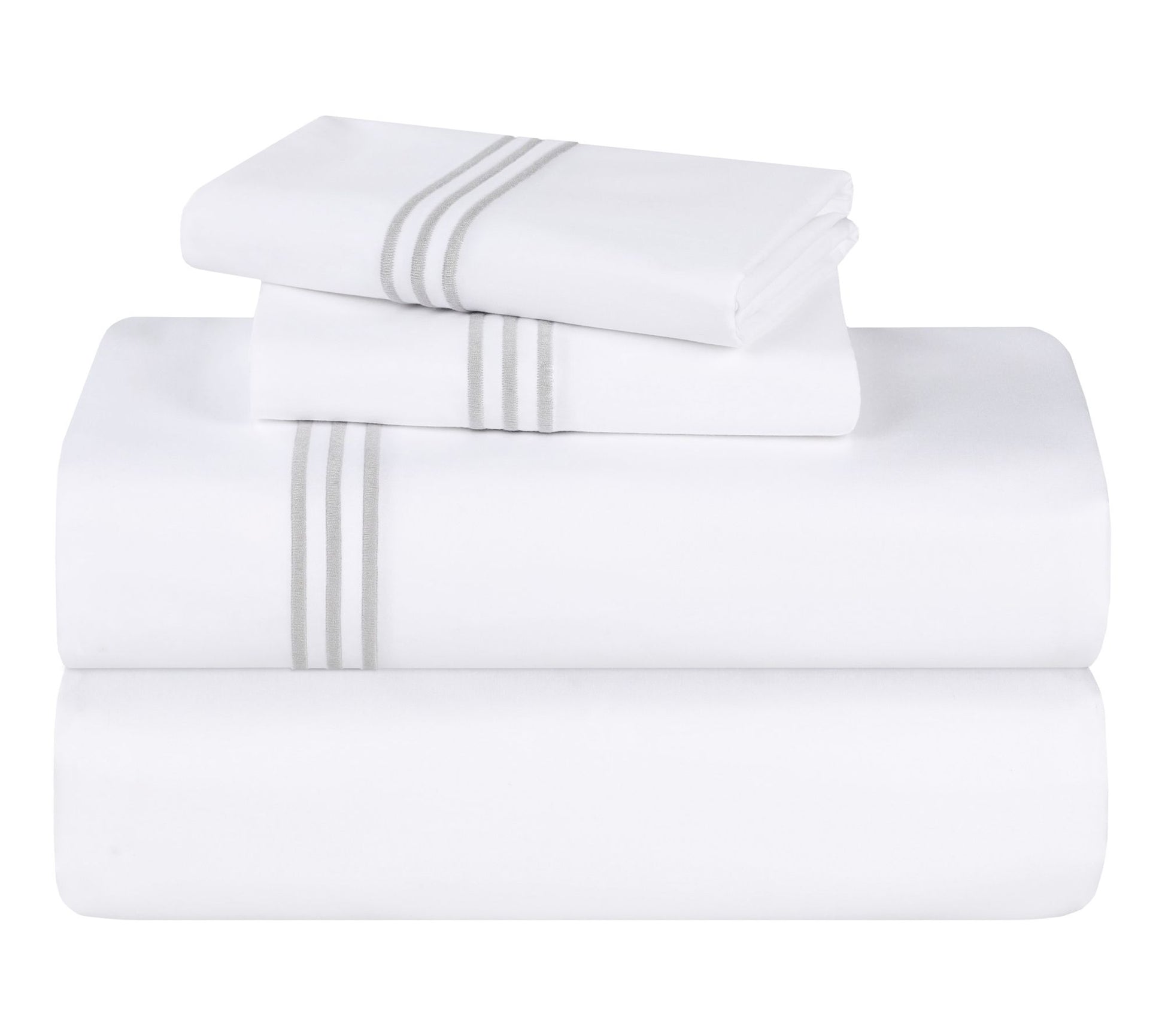 Superior Chain Links Cotton Embroidered Bed Sheet Set-Queen