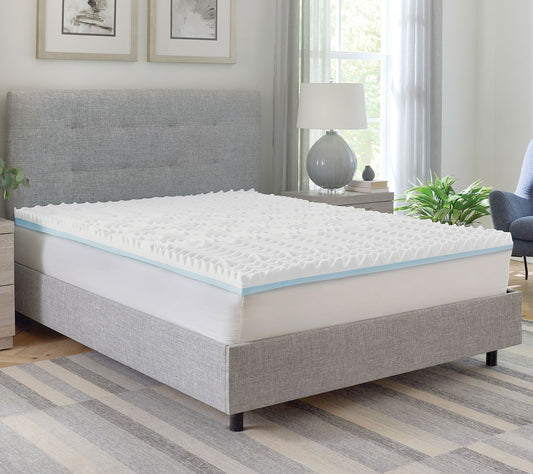 Bodipedic 3" Reversible Memory Foam Mattress Topper, King
