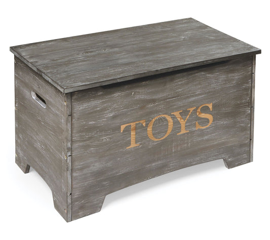 Badger Basket Solid Wood Rustic Toy Box VintageGray