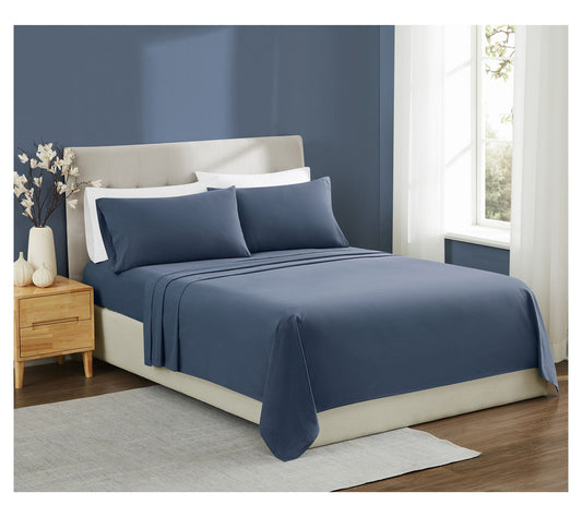 Brooklyn Loom Essential Cotton King 4-Piece Sheet Set
