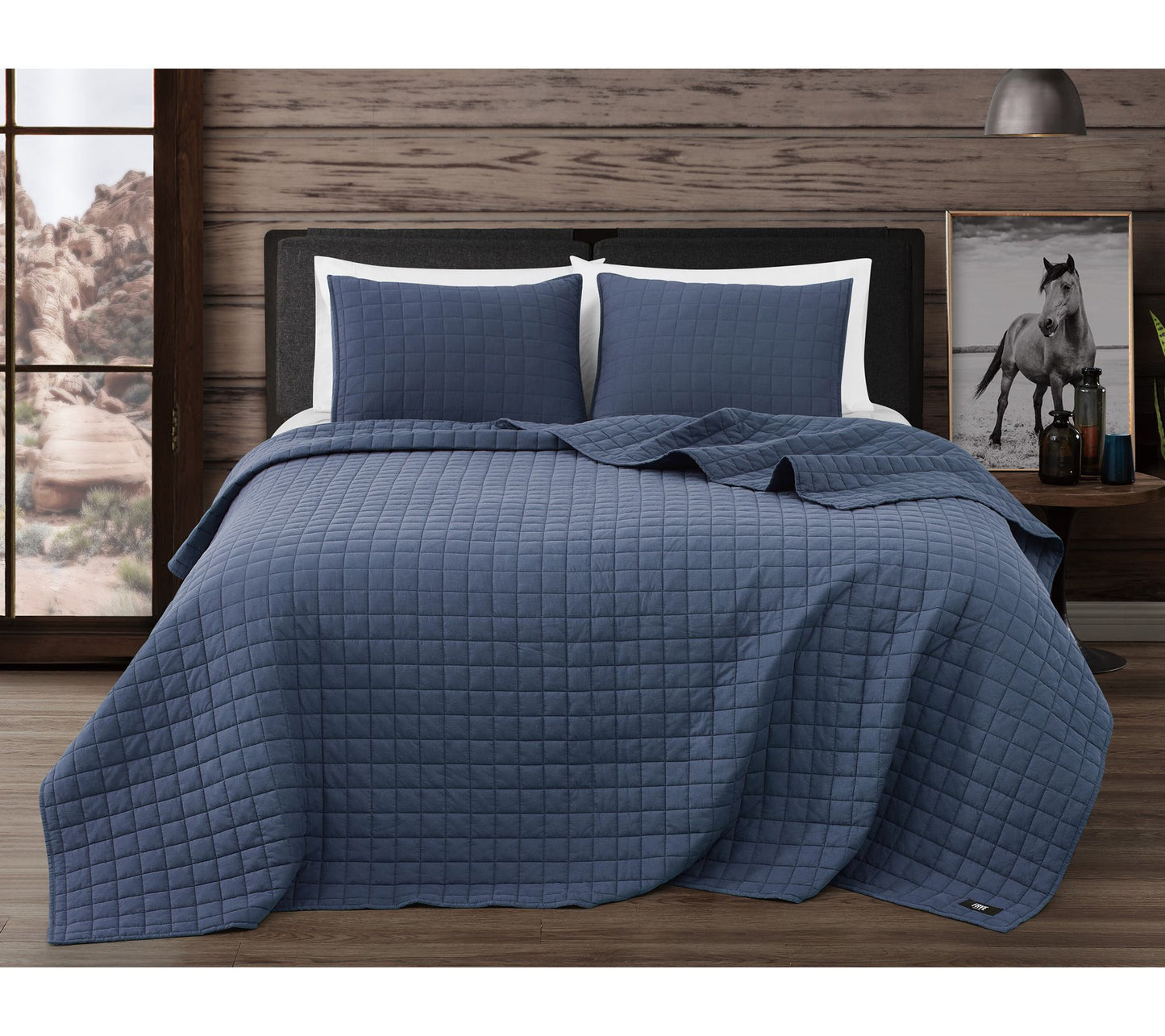 Frye Vintage Washed Cotton King 3-Piece Quilt Set