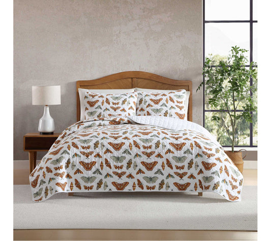 Eddie Bauer Wilford Butterfly Beige Full/QueenQuilt Sham Set
