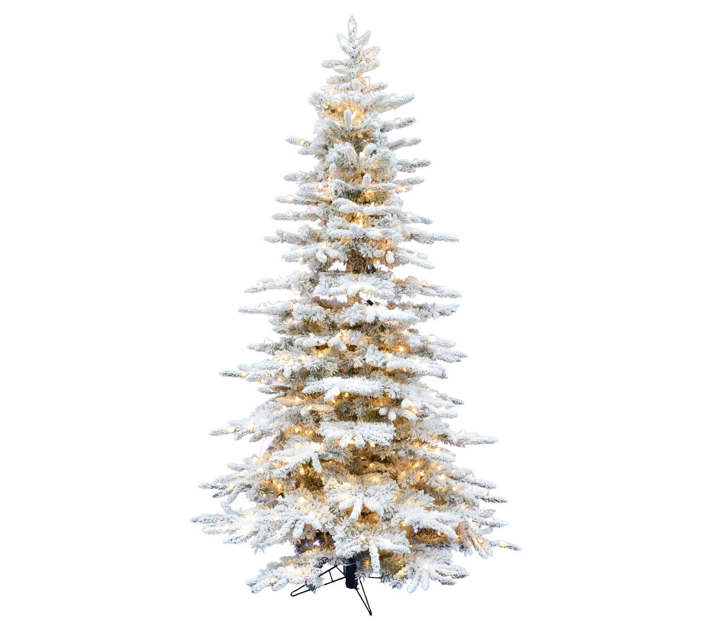 Fraser Hill Farm 6.5 Ft. Flocked Pine Valley Tree