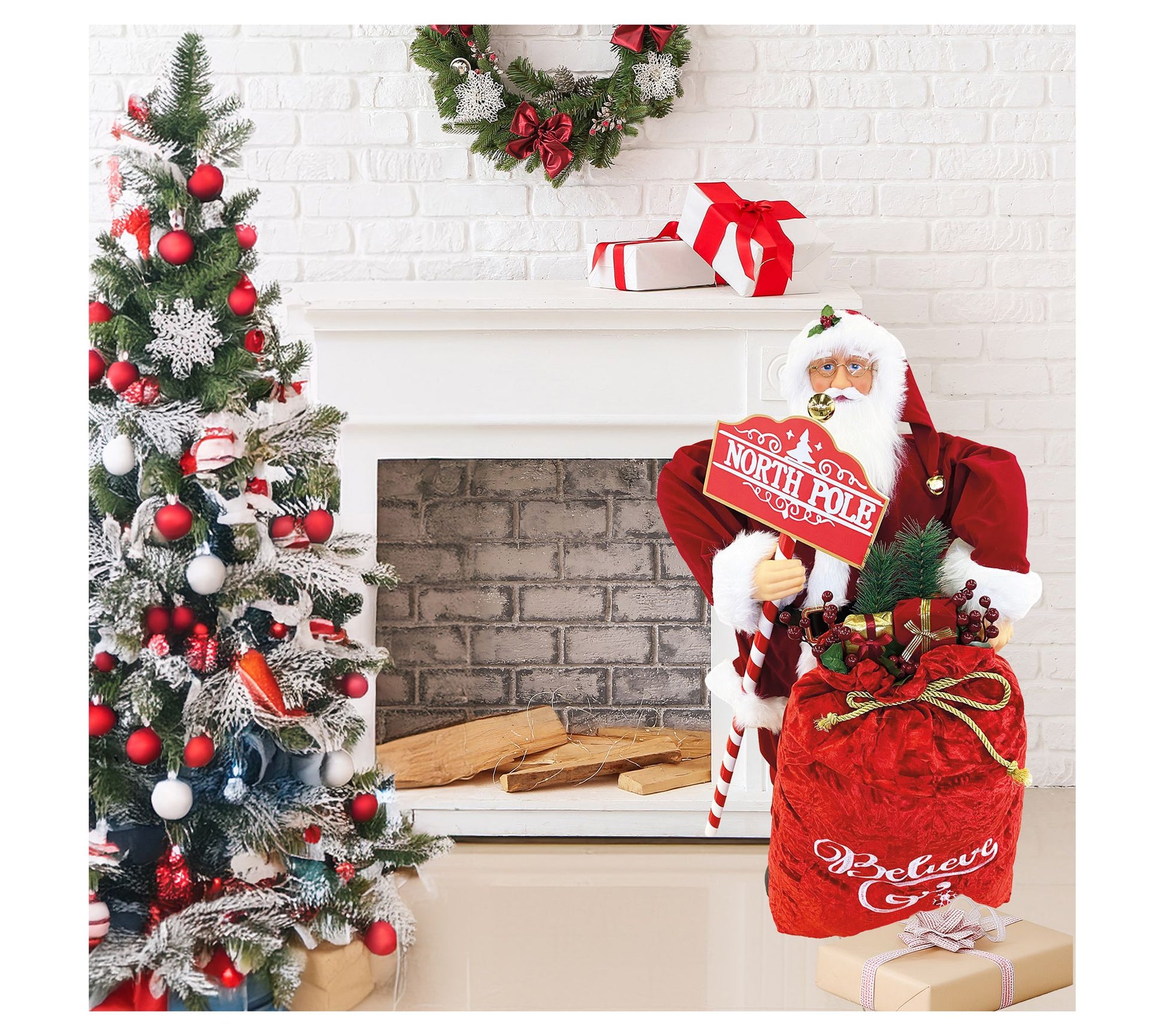 Santa's Workshop 36" Believe Claus